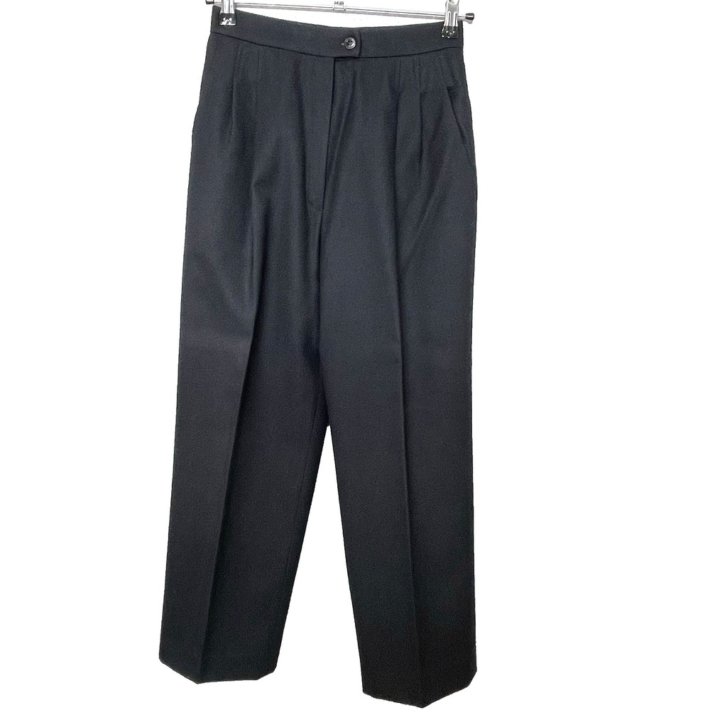 Vintage Ciao 100% Pure New Wool Women's Lined Pleated Trouser Dress Pants Size 6